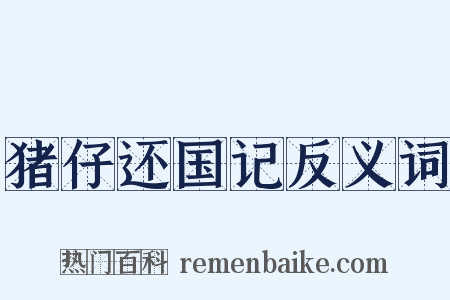 猪仔还国记反义词是什么意思的图片
